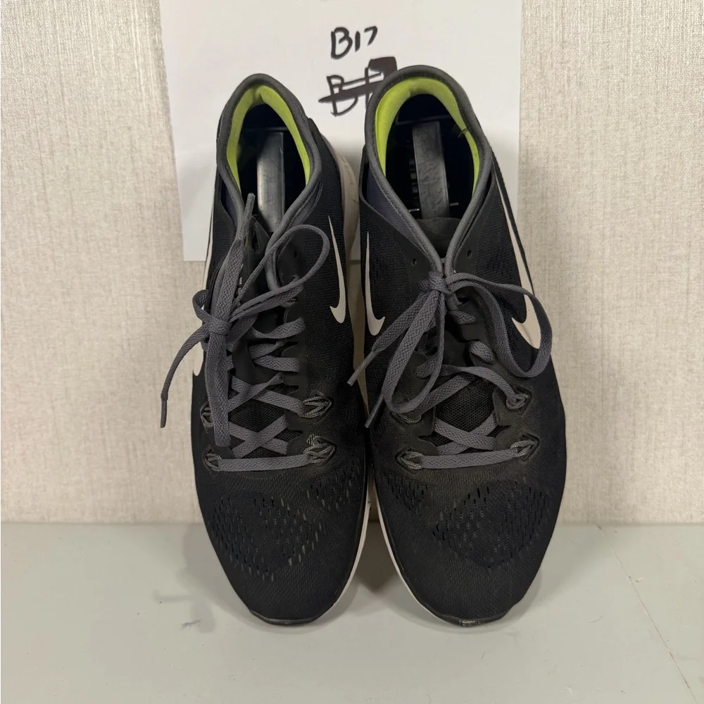 Nike Men’s Black Athletic Shoes with‎ White Swoosh and Lime Lining